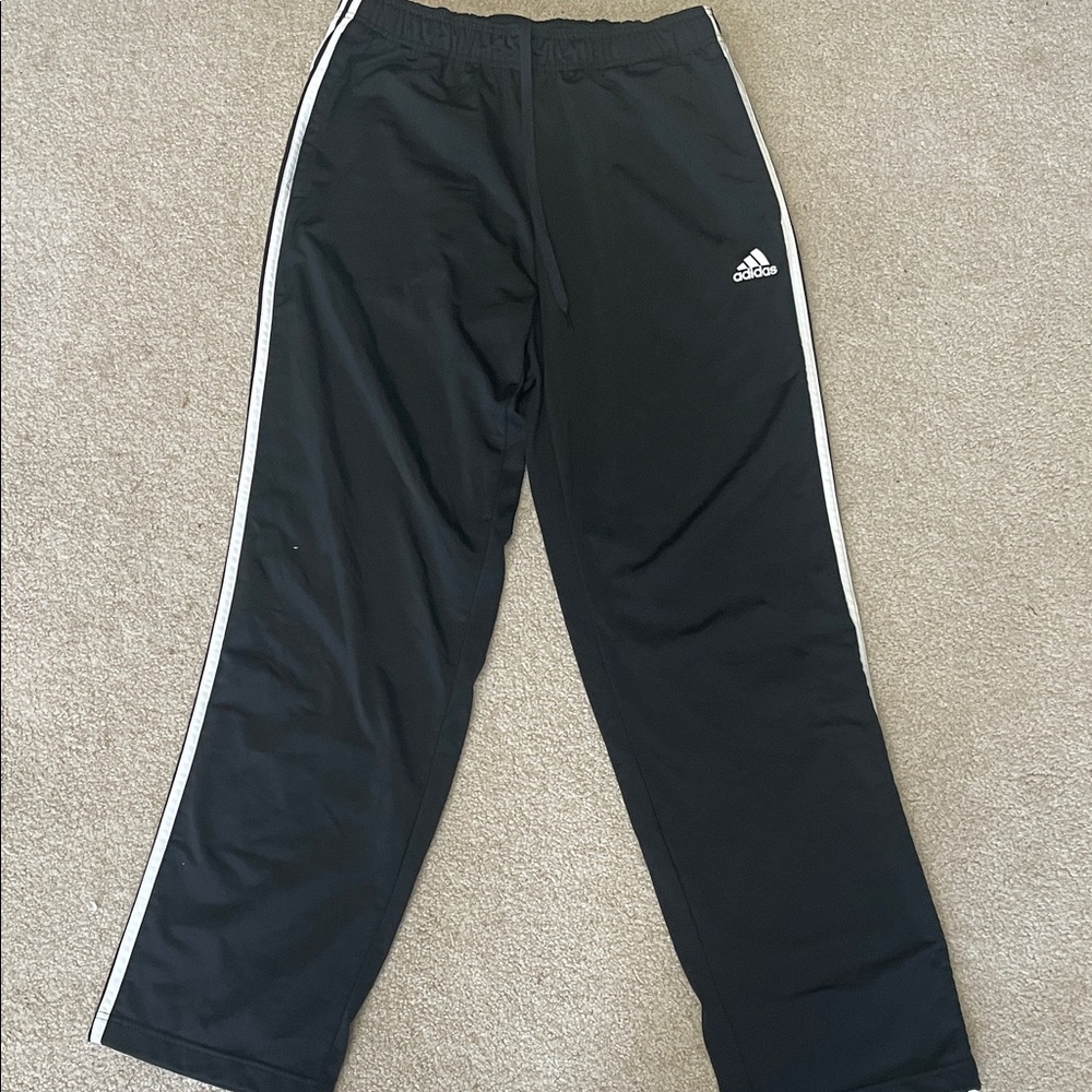 NWT Adidas Black  Sweatpants with White Stripes